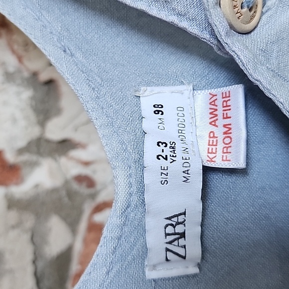 Zara Linen Blend Romper 2T - Picture 3 of 4
